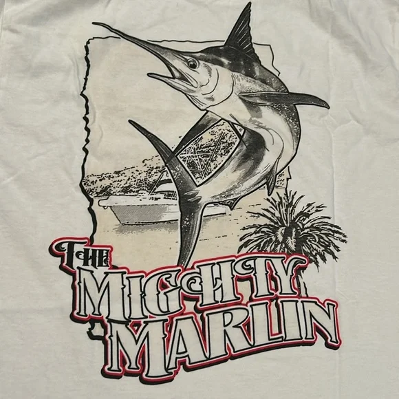 NWT Del Sol Color Changing Nassau, Bahamas White Tee The Mighty Marlin Men’s Med - Picture 5 of 12